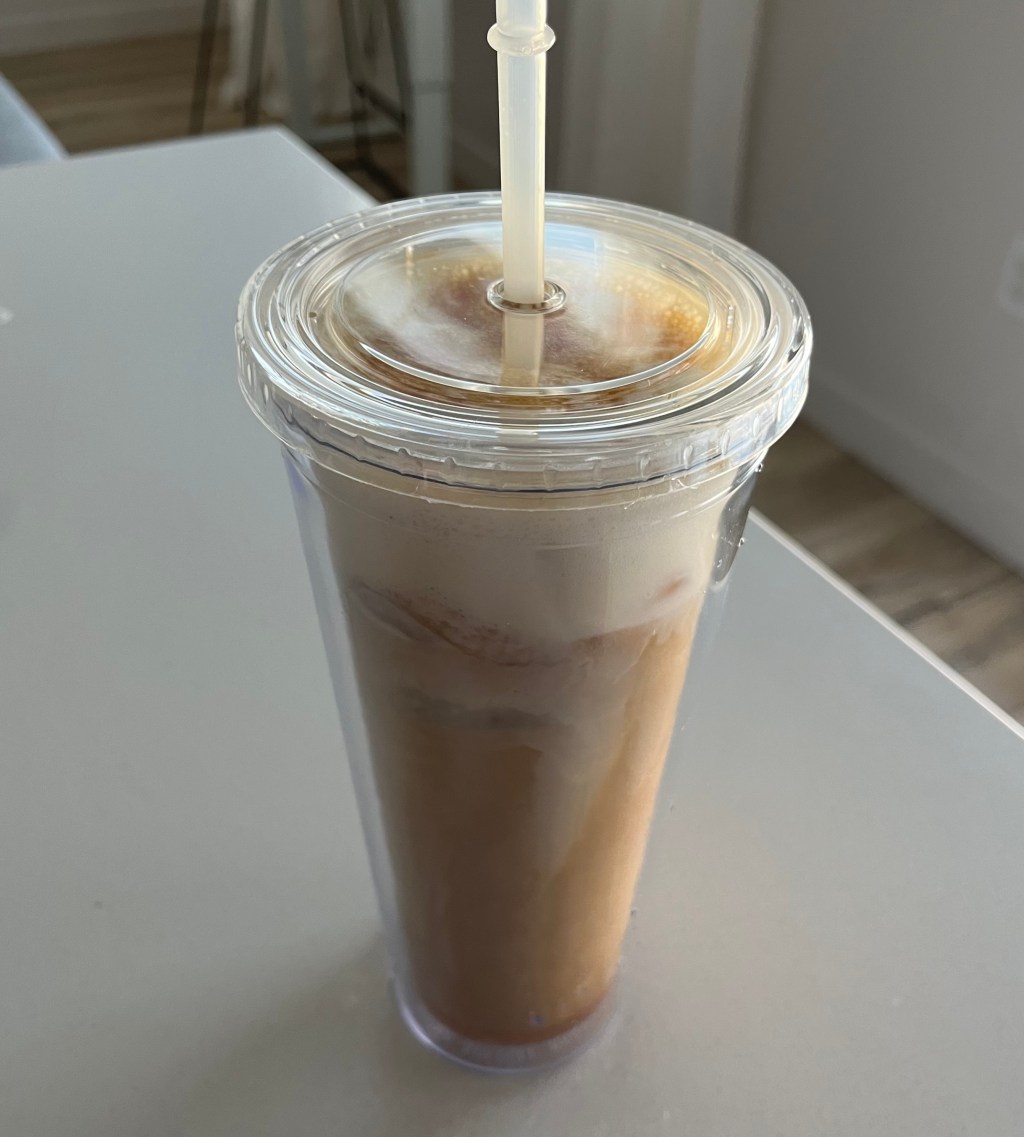 DIY Starbucks Iced White Mocha with Sweet Cold Foam and Extra Caramel Drizzle At&nbsp;Home